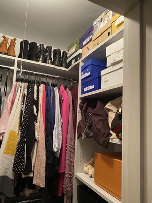 My closet is small and they utilized every inch!