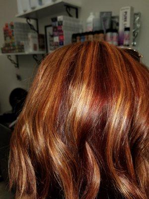 Copper/red with highlights