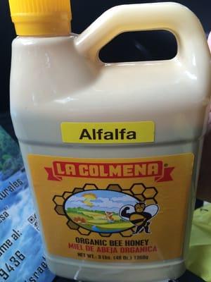 Bottle of Alfalfa Organic Honey