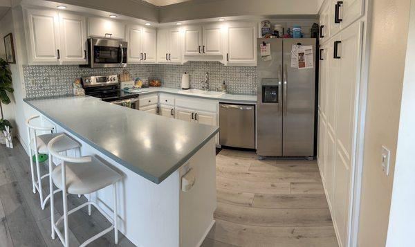 New white painted cabinets!