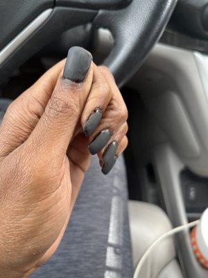 Matte black shellac on a refill, $50