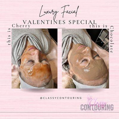 Valentines special for chocolate cherry facial