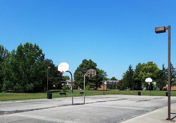 full court basketball, but some dumb $#!+ bent the rims