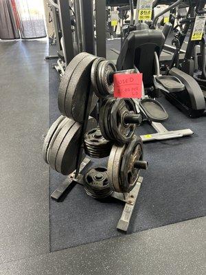 Used Olympic weight plates for sale