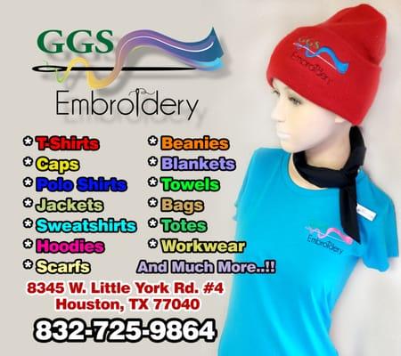 We are Embroidery and Screen Printing Business 
 with excellent quality and punctuality. 
 We can provide or your can bring own clothing.