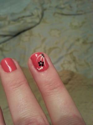 Basic manicure with a design