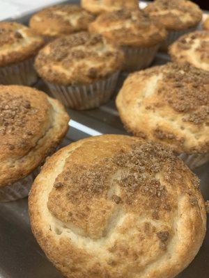 Fresh Baked Cinnamon Streusel Muffins! Mmm.