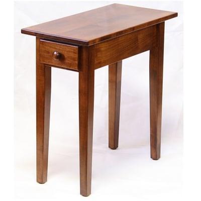 See our wide selection of smaller scaled end tables, coffee tables,writing and sofa tables in oak, cherry and maple. Sizes can be altered.