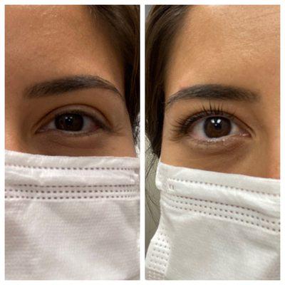 Lash lift and tint