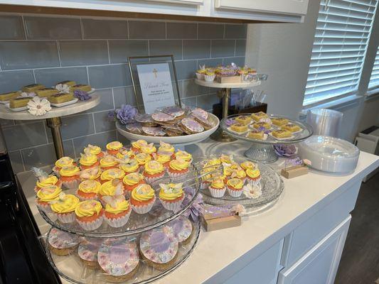 Christening dessert display