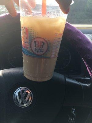 The medium French Vanilla Iced Coffee