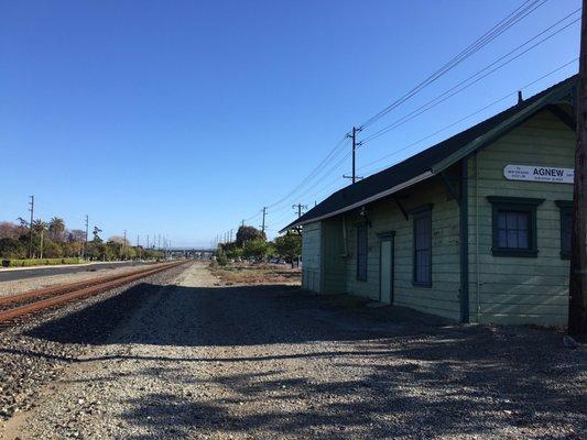 At train tracks.