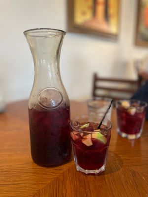 Sangria. Carafe shared by two.