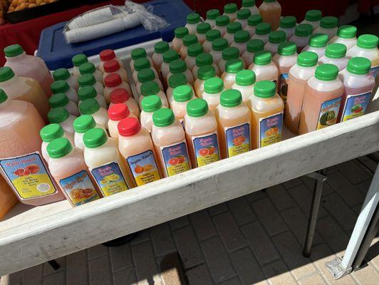 Fresh cold juices from the farm