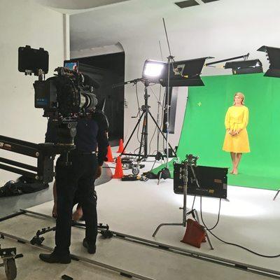 Shooting a commercial in the main studio