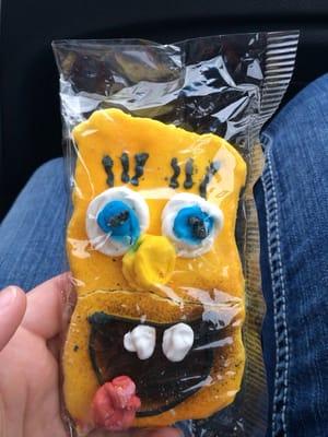 Spongebob cookie. Not good!!