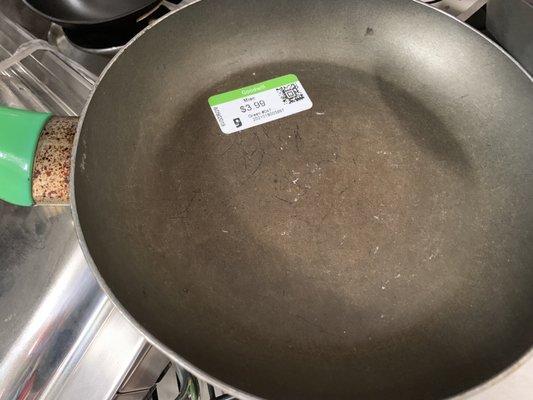 Goodwill, Please throw this trash out. It is not safe to use non stick cookware that is chipped.