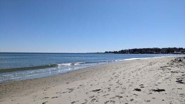 Right side of the beach.