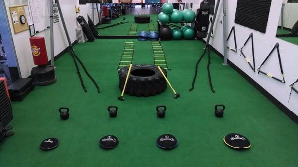 Our cross training room allows you to do functional full body workouts!