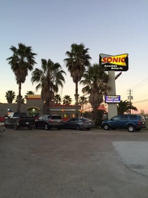 Sonic is next door & on the same side of street.