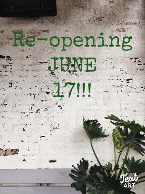 Re-opening with proper safety precautions beginning June 17! Book now!