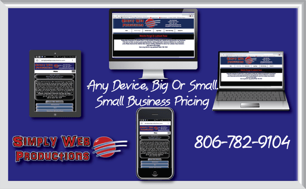 Need to create or revamp your website?? Call Us Today!!  (806)782-9104 www.simplywebproductions.com #websitedesignlubbock