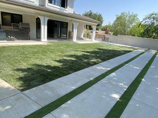 New lawn installation