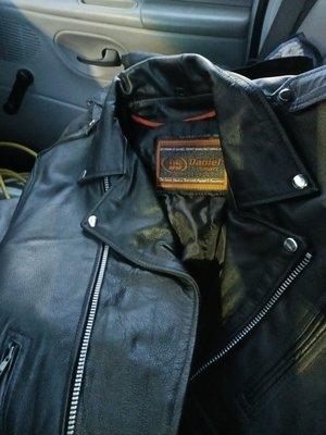 Thick sturdy, well constructed leather jacket will last for decades!