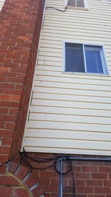 Mortor on siding