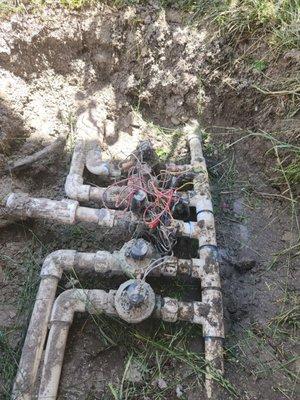 Before Photo of Sprinkler Repair!