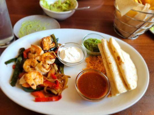 Shrimp fajitas