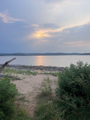 Beach view from campsite 3