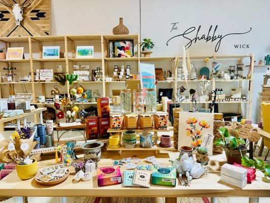 The Shabby Wick offers one of a kind and small production gifts from local artisans.  Birthday gifts, just because gifts, celebration gifts!