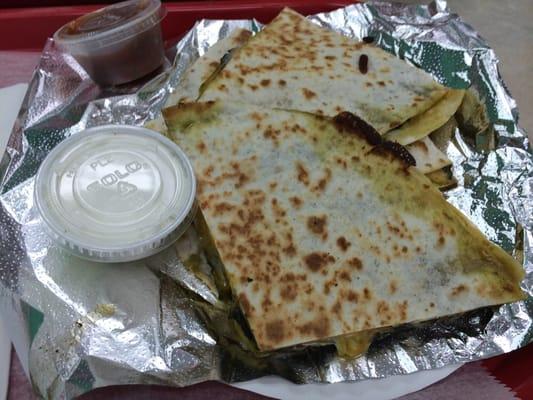 Small Spinach Quesadilla