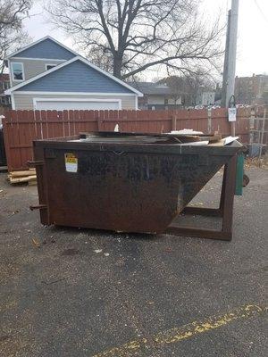 This is our 6 yd dumpster