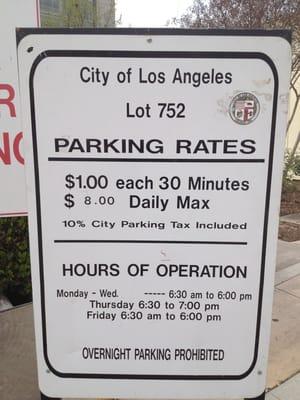 courthouse parking fee