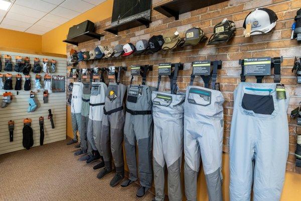 Waders and other hard goods from Simms, Orvis, Redington, Patagonia, and more!