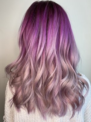 Pink balayage