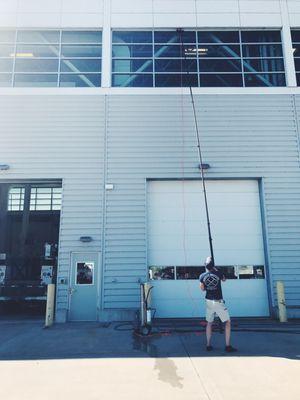 Cleaning at a local power plant