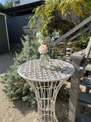 Cocktail table flowers.