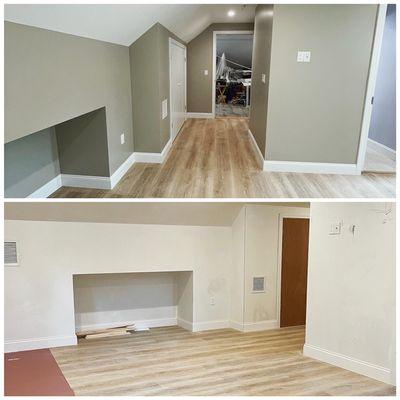 Interior painting (room)
Before and after