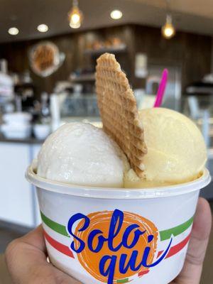 2 Scoops Gelato - Coconut & Passion fruit