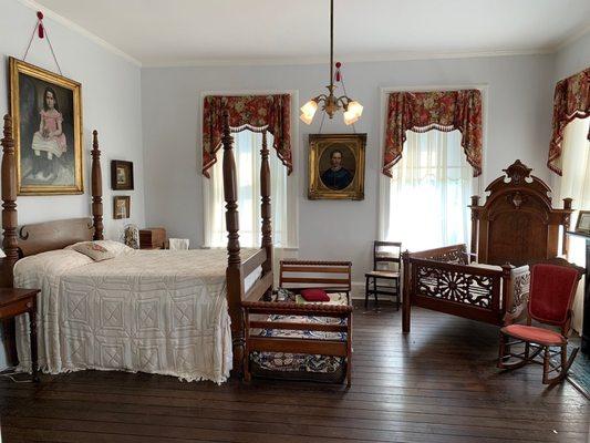 A bedroom on the second floor