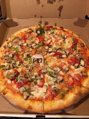 Chicken, sausage, peppers and onions