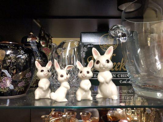 This cute vintage rabbit family was spotted at the Red Door