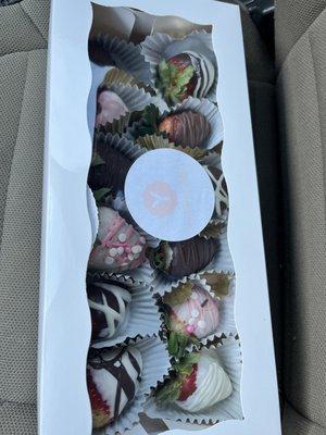 dozen assorted chocolate covered strawberries