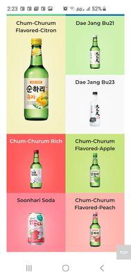 Fruit flavor Korean soju