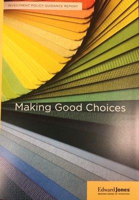 Edward Jones Investments - Making Good Choices Brochure (Contains various investment options at Edward Jones including fee schedules)