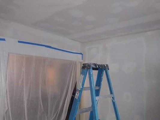 Drywall hung, taped and finished