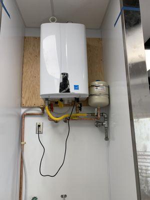 Tankless water heater with expansion tank installed - Nothing bund cake